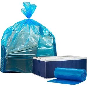 image:imagePlasticplace 3040 Gallon Recycling Trash Bags  12 Mil Blue Garbage Bag Liners  33 x 46 100 Count16 Gallons