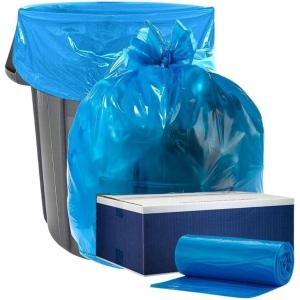 image:imagePlasticplace 3040 Gallon Recycling Trash Bags  12 Mil Blue Garbage Bag Liners  33 x 46 100 Count45 Gallons