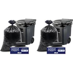 image:imagePlasticplace 6465 Gallon Black Trash Bags Heavy Duty Toter Can Liners Tear amp LeakProof Industrial Strength 25 Count Large Garbage Bags for Kitchen amp Commercial Use 12 Mil 50 x 601 Count Pack of 50