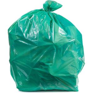 image:imagePlasticplace 1216 Gallon Trash Bags  10 Mil  Green Garbage Can Liners  24 x 31 250 Count W14LDG