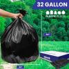 image:imagePlasticplace 32 Gallon Trash Bags Garbage Can Liners for Toter Heavy Duty Contractor Black Garbage Bags TearResistant LeakProof Extra Large Can Liners 44 x 54 50 Count Trashbags 12 Mil