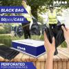 image:imagePlasticplace 32 Gallon Trash Bags Garbage Can Liners for Toter Heavy Duty Contractor Black Garbage Bags TearResistant LeakProof Extra Large Can Liners 44 x 54 50 Count Trashbags 12 Mil