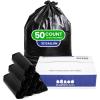 image:imagePlasticplace 32 Gallon Trash Bags Garbage Can Liners for Toter Heavy Duty Contractor Black Garbage Bags TearResistant LeakProof Extra Large Can Liners 44 x 54 50 Count Trashbags 12 Mil