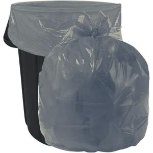 image:imagePlasticplace 3233 Gallon Trash Bags  15 Mil  Silver Garbage Can Liners  33 x 39 100 Count