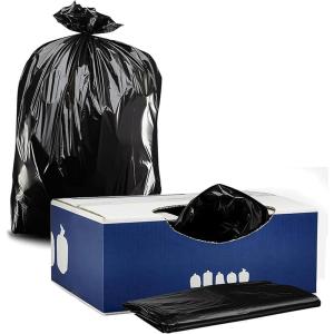 image:imagePlasticplace 33 Gallon Trash Bags  15 Mil Equiv Black Garbage Can Liners  33 x 39 100 Count