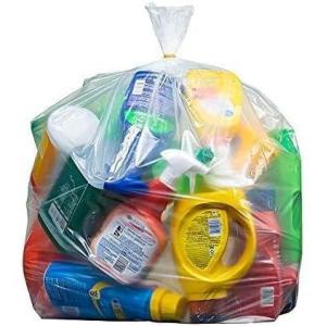 image:imagePlasticplace 4045 Gallon Trash Bags  20 Mil  Clear Extra Heavy Garbage Can Liners  40 x 46 50 CountClear