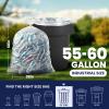 image:imagePlasticplace Contractor Trash Bags 5560 Gallon  30 Mil Clear Heavy Duty Garbage Bag 38 x 58 25 Count
