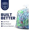 image:imagePlasticplace Contractor Trash Bags 5560 Gallon  30 Mil Clear Heavy Duty Garbage Bag 38 x 58 25 Count
