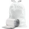 image:imagePlasticplace White Drawstring Lavender and Soft Vanilla Scented Garbage Can Liners Compatible with Code N 200 Count 1213 Gallon 4550 Liter 12 Mil 225 x 3151 Count Pack of 200