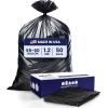 image:imagePlasticplace 5560 Gallon Trash Bags 12 Mil Heavy Duty Contractor Garbage Bags Black TearResistant Bags for Construction Yard Waste Industrial Use Large 38 x 58 100 Count50 Count Pack of 1