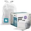 image:imagePlasticplace White Drawstring Lavender and Soft Vanilla Scented Garbage Can Liners Compatible with Code N 200 Count 1213 Gallon 4550 Liter 12 Mil 225 x 3151 Count Pack of 200