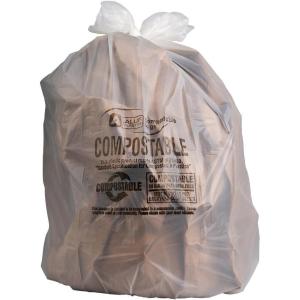 image:imagePlasticplace 5560 Gallon Compostable Trash Bags  085 Mil  Clear Garbage Can Liners  38 x 58 35 Count