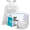 image:imagePlasticplace Custom Fit Trash Bags Compatible with simplehuman Code J Packs White Drawstring Garbage Liners 10105 Gallon 21 x 28 20 Count5 Pack1 Count Pack of 200