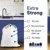 image:imagePlasticplace Custom Fit Trash Bags Compatible with simplehuman Code M 50 Count White Drawstring Garbage Liners 12 Gallon  45 Liters 21 x 305White