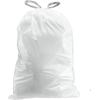 image:imagePlasticplace Custom Fit Trash Bags Compatible with simplehuman Code U 200 Count White Drawstring Garbage Liners 14521 Gallon 5580 Liter 265 x 32White