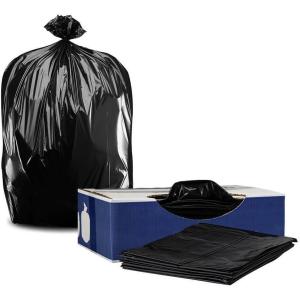 image:imagePlasticplace 35 Gallon Trash Bags  15 Mil  Black Heavy Duty Garbage Can Liners  33 x 48 100 Count1 Count Pack of 100
