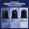 image:imagePlasticplace 13 Gallon Trash Bags  12 Mil  White Drawstring Garbage Can Liners  24 x 31 200 Count Pack of 1Black