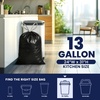 image:imagePlasticplace 13 Gallon Trash Bags  12 Mil  White Drawstring Garbage Can Liners  24 x 31 200 Count Pack of 1Black