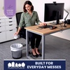 image:imagePlasticplace 13 Gallon Trash Bags  12 Mil  White Drawstring Garbage Can Liners  24 x 31 200 Count Pack of 1Black