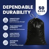 image:imagePlasticplace 13 Gallon Trash Bags  12 Mil  White Drawstring Garbage Can Liners  24 x 31 200 Count Pack of 1Black