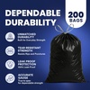 image:imagePlasticplace 13 Gallon Trash Bags  12 Mil  White Drawstring Garbage Can Liners  24 x 31 200 Count Pack of 1Black
