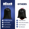 image:imagePlasticplace 13 Gallon Trash Bags  12 Mil  White Drawstring Garbage Can Liners  24 x 31 200 Count Pack of 1Black