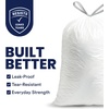 image:imagePlasticplace 13 Gallon Trash Bags  12 Mil  White Drawstring Garbage Can Liners  24 x 31 200 Count Pack of 1White