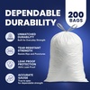 image:imagePlasticplace 13 Gallon Trash Bags  12 Mil  White Drawstring Garbage Can Liners  24 x 31 200 Count Pack of 1White