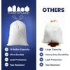 image:imagePlasticplace 13 Gallon Trash Bags 12 Mil White Drawstring Garbage Can Liners 24x27 200 CountWhite